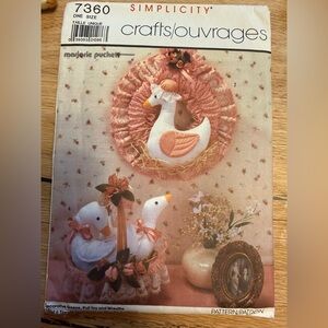 Vintage Simplicity Pattern 7360 Marjorie Puckett Geese